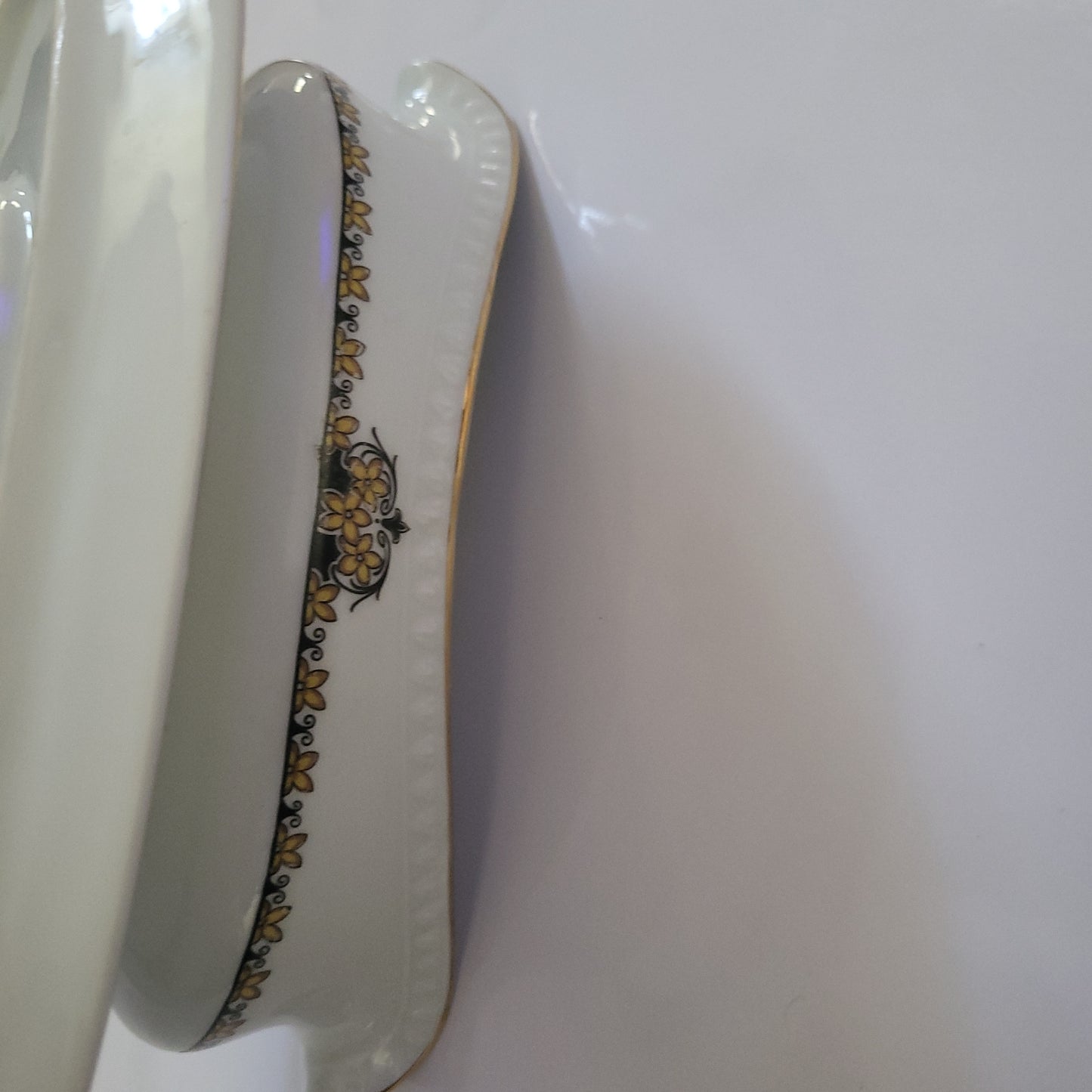Silesia gravy boat floral pattern