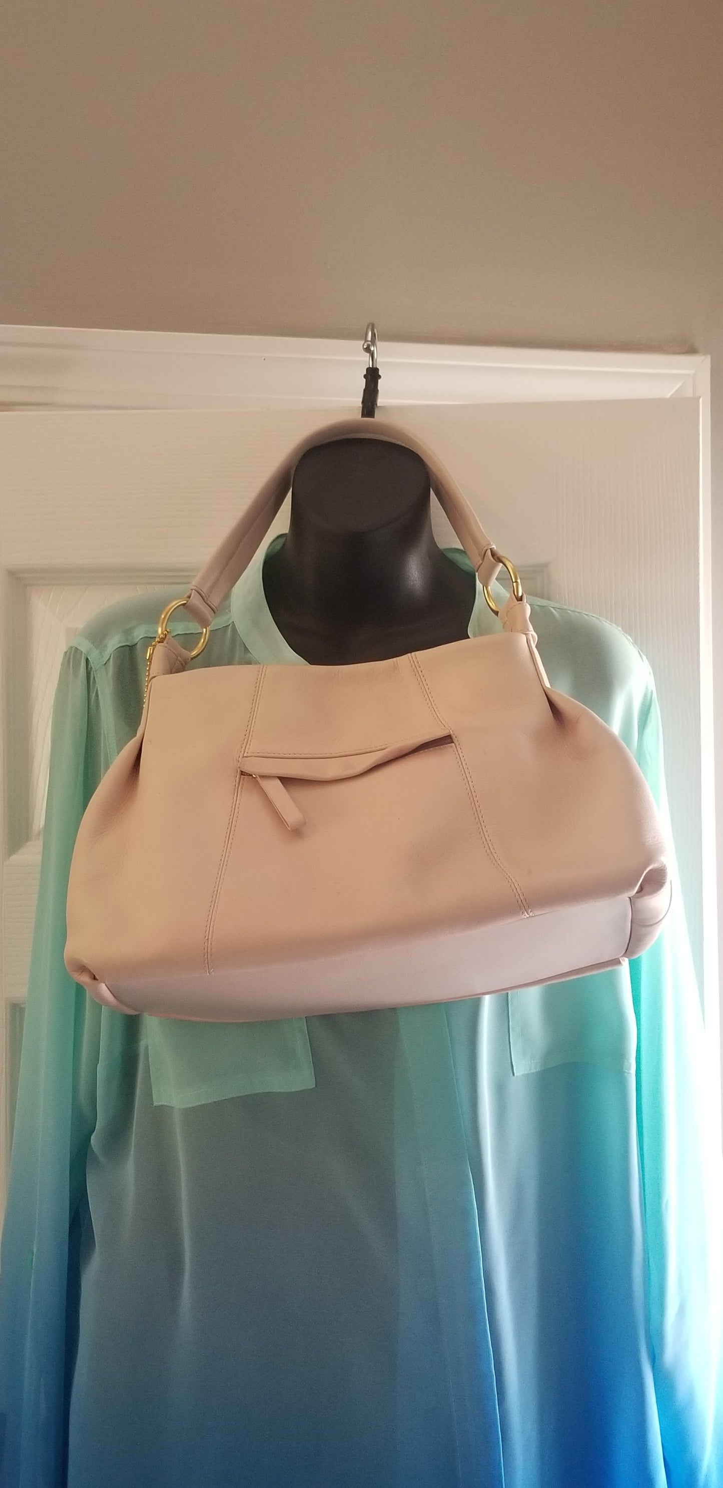 Liz Claiborne women's handbag blush pink genuine leather medium