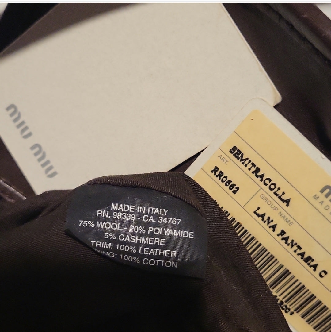 Miu Miu women's cashmere and calfskin handbag