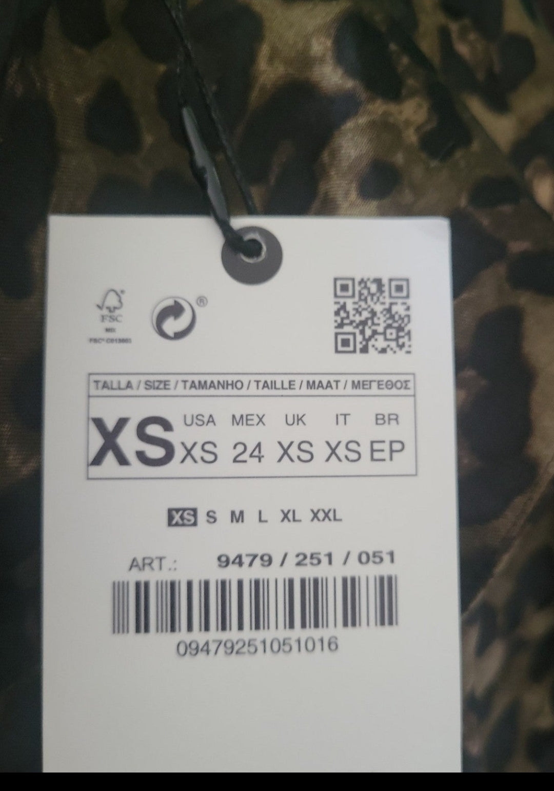 ZARA women's dress multicolor animal print size XS made in Turkey