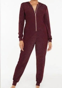 Savage by Fenty women's jumpsuit red onesie hood Rise and Shine size XL