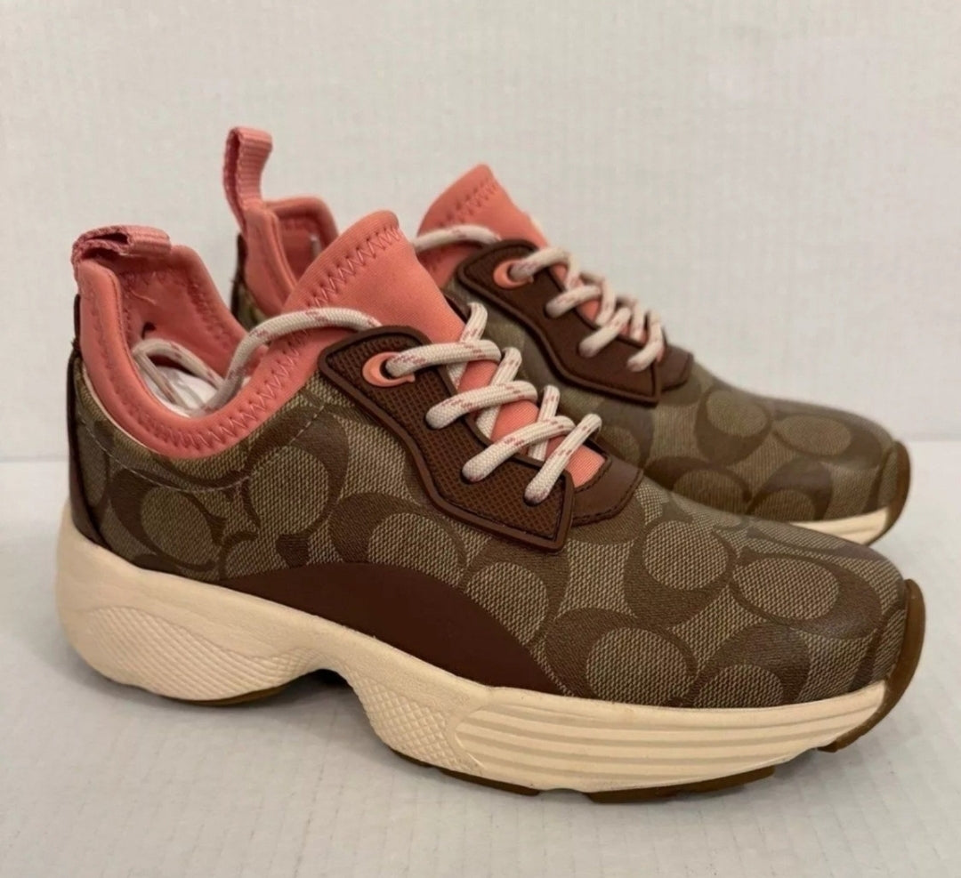 Coach women's fashion sneakers Signature Tech Runner size 9.5B