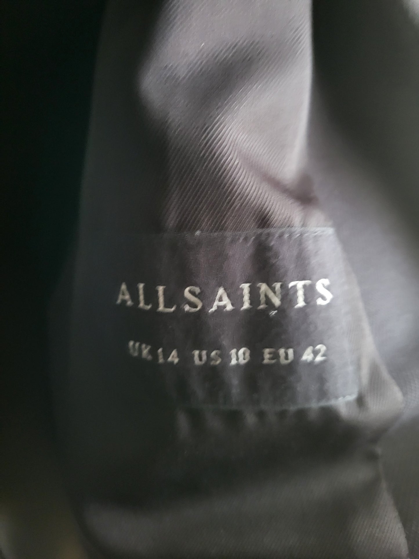 AllSaints women's blazer black jacket Aleida size 10