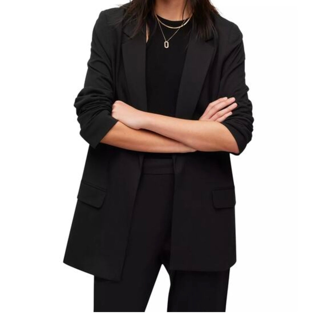 AllSaints women's blazer black jacket Aleida size 10