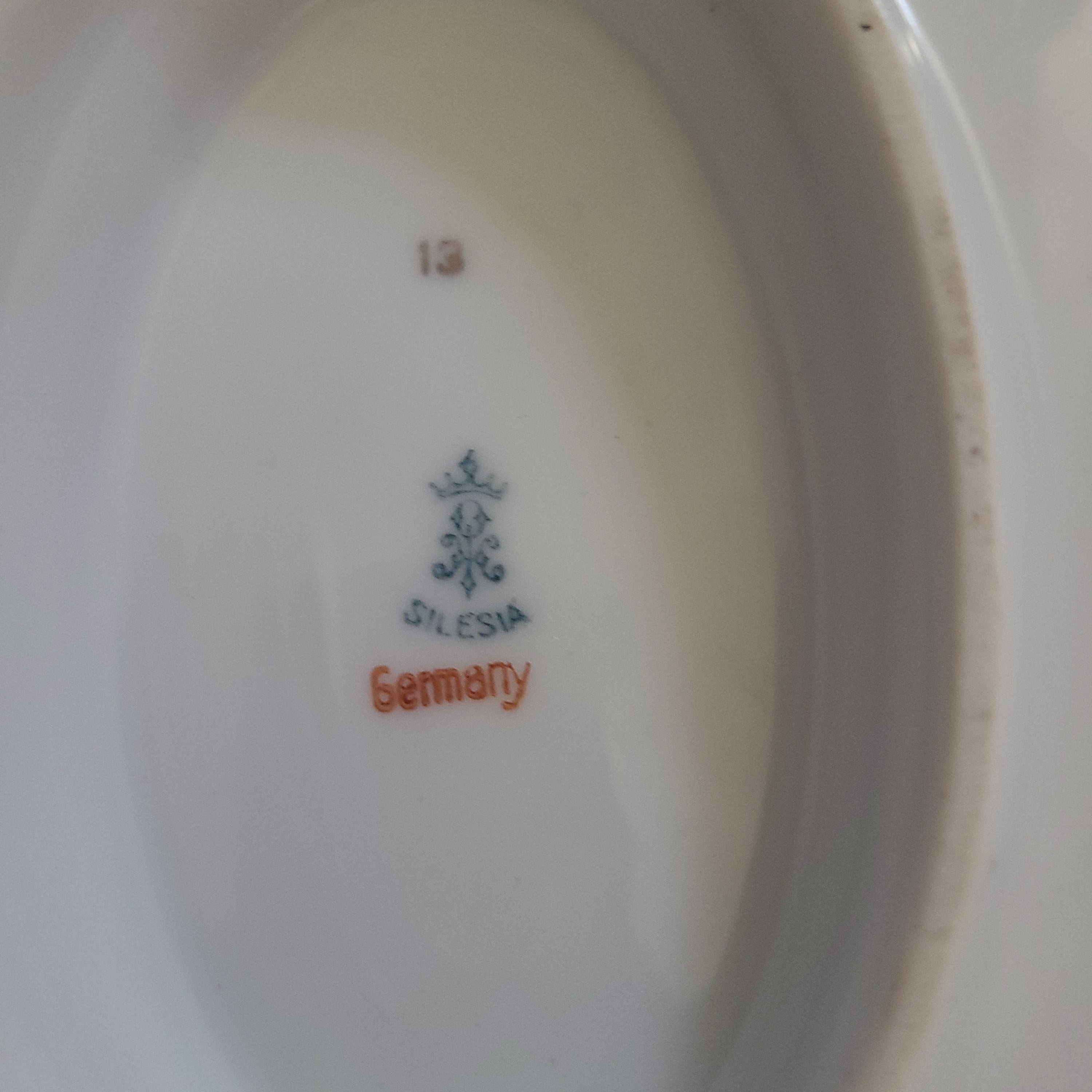 Silesia gravy boat floral pattern