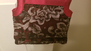 Victoria's Secret floral cut velvet satin evening handbag