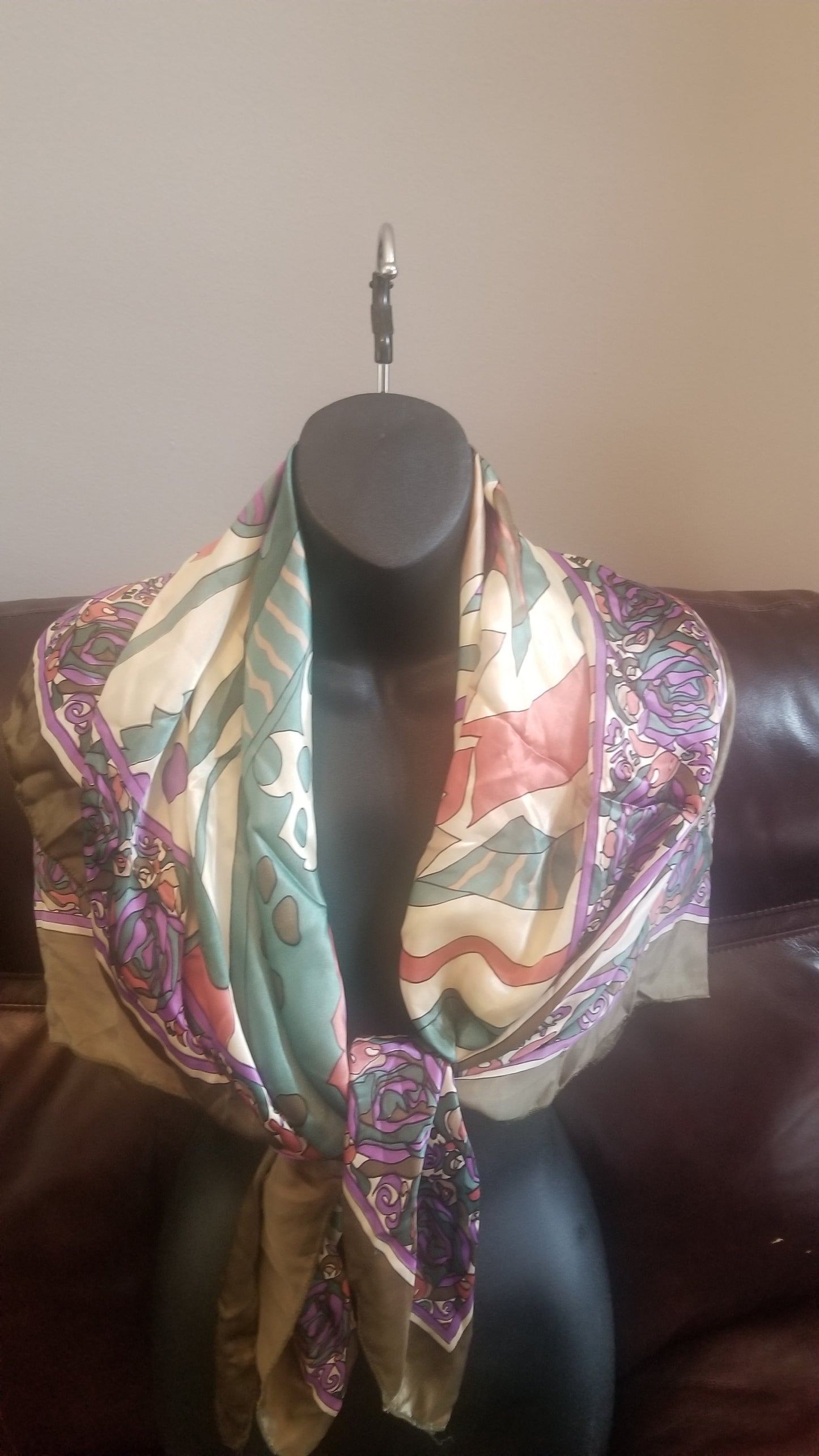 Huali women's scarf multicolor 100% silk