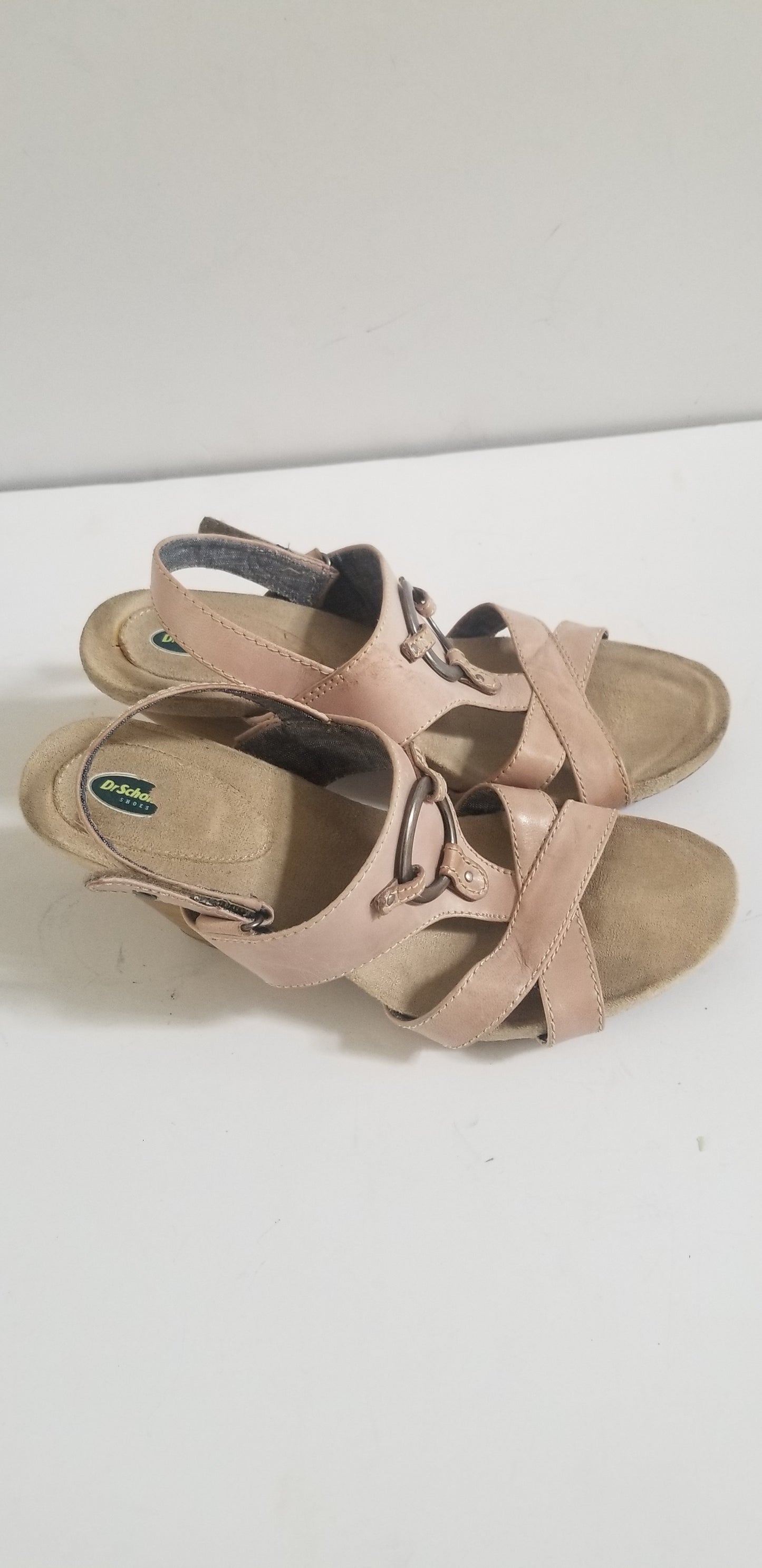 Dr. Scholl's women's sandals taupe strappy leather size 8.5M