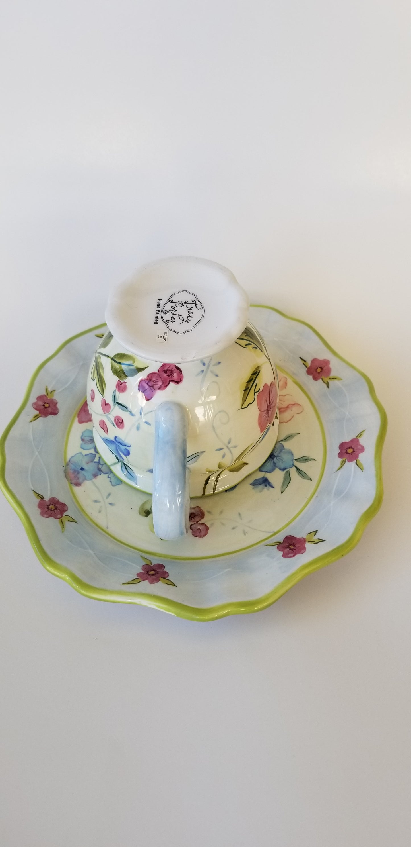 Tracy Porter tea cup and saucer floral