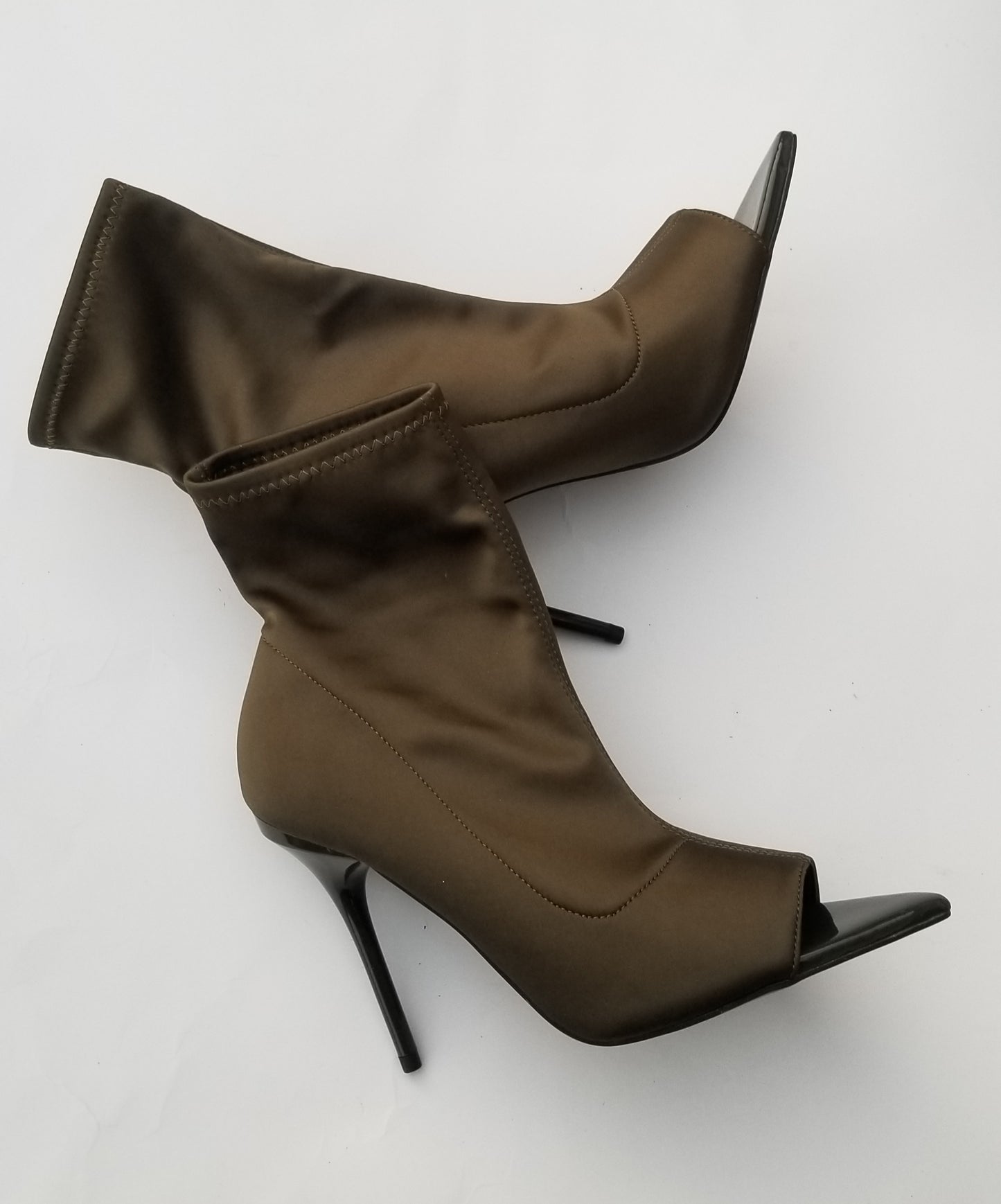 Asos women's ankle boots green sock boots size 5