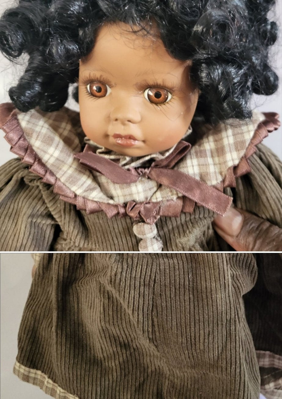 Crowne Artmark doll girl African American Larrisa 16"