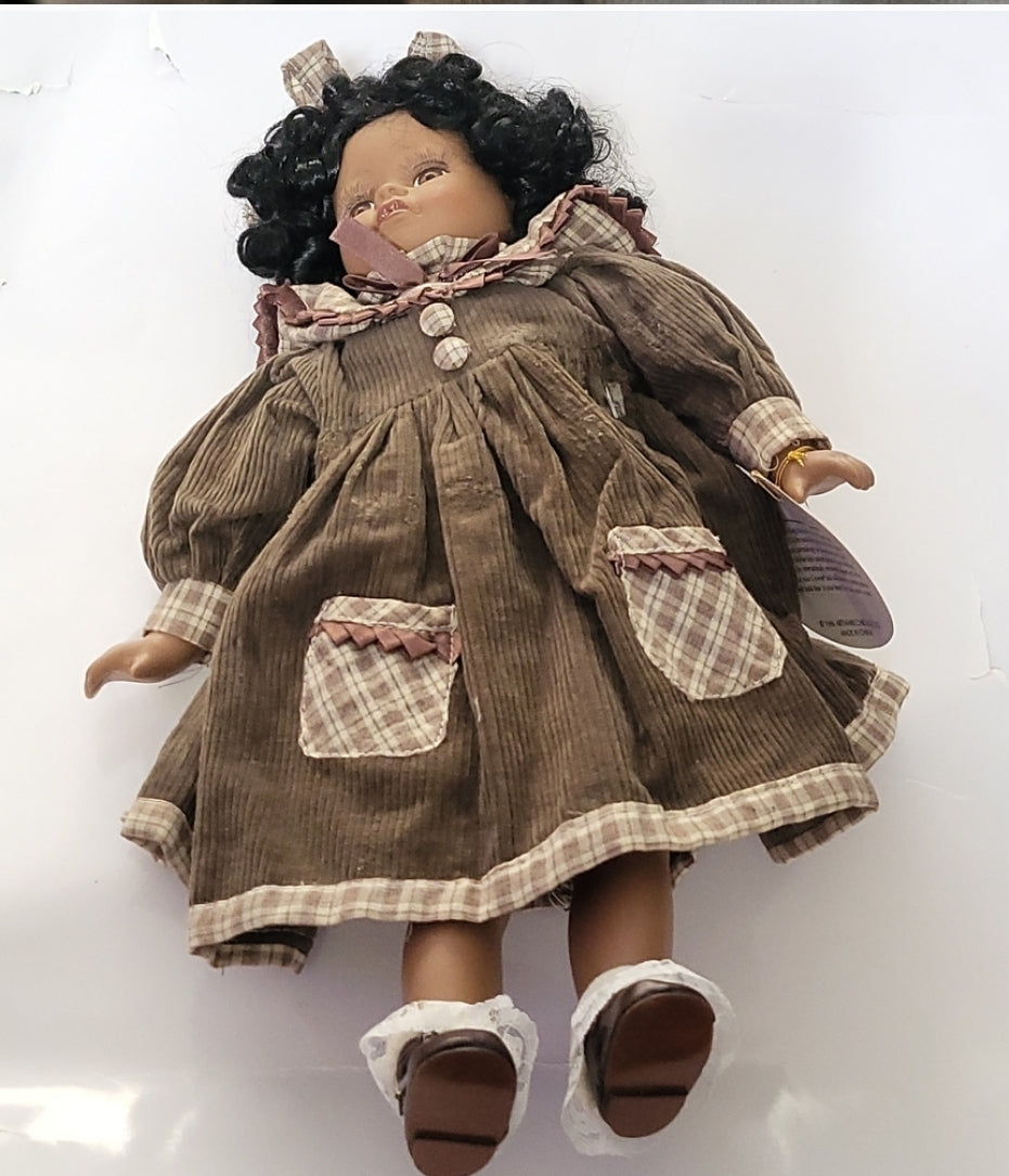 Crowne Artmark doll girl African American Larrisa 16"