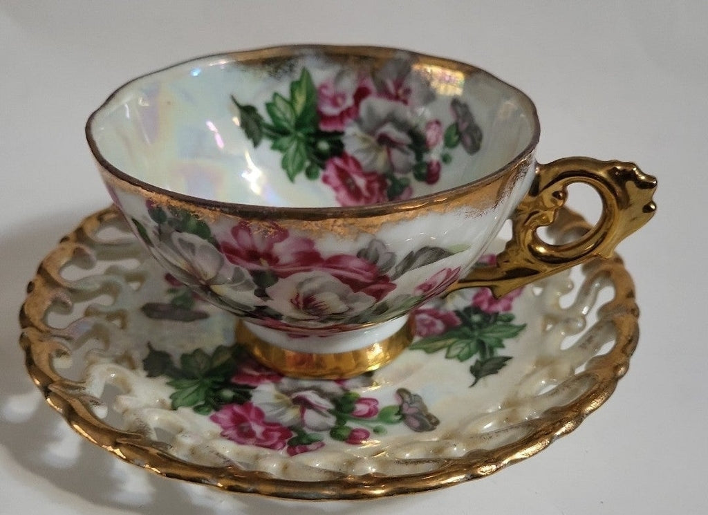 Royal Sealy tea cup and saucer Lusterware made in Japan